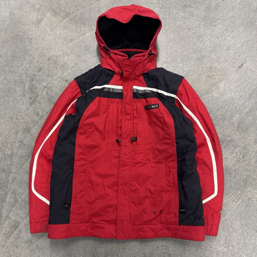 Men's Spyder Winter Ski Jacket Removable Sleeves Missing Zipper Front Large 52